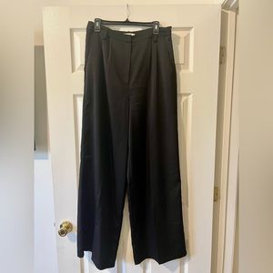 Favorite Daughter High Waisted Wide Leg Trousers with a slight satin sheen.